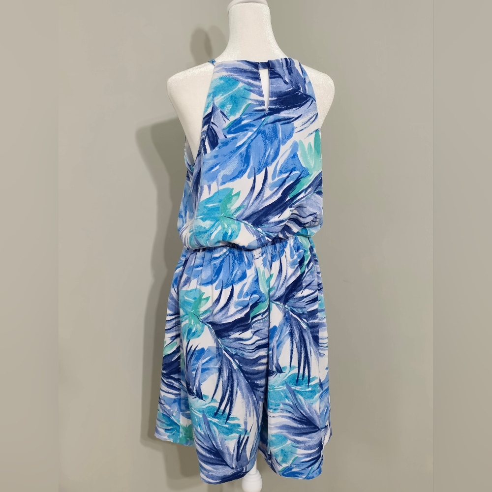 Lauren Ralph Lauren Beach Palm Tree Tie Waist Romper Women's Size 4 - Picture 4 of 10